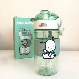 Sanrio Pochacco Kawaii Green Sport Water Bottle 20oz New